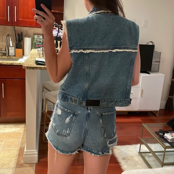 The kooples oversized sleeveless denim jacket - Picture 3 of 5